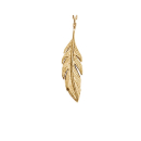 Collier en plaqué or et oxyde de zirconium.  Plume  Adolescent Adulte Femme Fille Indémodable 