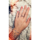 Bracelet plaqué or et oxyde de zirconium. Carré  Adolescent Adulte Femme Fille Indémodable 