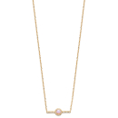 Collier en plaqué or, oxyde de zirconium et pierre synthétique. Rond  Adolescent Adulte Femme Fille Indémodable 