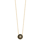 Collier avec pendentif motif œil de Turquie en plaqué or, émail et oxyde de zirconium. Oeil Oeil de Turquie Rond  Adolescent Adulte Femme Fille Indémodable Symboles 