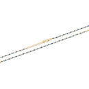 Bracelet en plaqué or jaune 18 carats pavé de pierres synthétiques de couleur bleue et transparente.<br/>Fermoir mousqueton avec rallonge de 3 cm. Strass  Adolescent Adulte Femme Fille Indémodable 