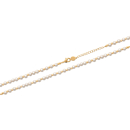Bracelet composé d'une chaîne boules en plaqué or jaune 18 carats et perles d'imitation.<br/>Fermoir mousqueton avec 2 cm de rallonge. Boule Perle  Adolescent Adulte Femme Fille Indémodable 