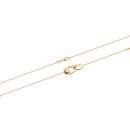 Bracelet avec deux maillons de chaîne en plaqué or jaune 18 carats surmonté d'un oxyde de zirconium blanc serti clos.<br/>Fermoir mousqueton avec anneaux de rappel à 16 et 18 cm. Rond  Adolescent Adulte Femme Fille Indémodable 