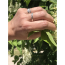 Bague alliance fine motifs géométriques en argent 925/000. Alliance Anneau  Adolescent Adulte Femme Fille Indémodable 