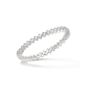 Bague alliance en argent 925/000 rhodié et oxydes de zirconium. Alliance Anneau Rond Strass  Adolescent Adulte Femme Fiançailles Fille Indémodable Mariage 
