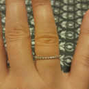 Bague alliance en argent 925/000 rhodié et oxydes de zirconium. Alliance Anneau Rond Strass  Adolescent Adulte Femme Fiançailles Fille Indémodable Mariage 