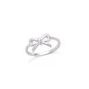 Bague nœud en argent 925/000 rhodié. Noeud  Adolescent Adulte Femme Fille Indémodable Symboles 