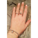Bague nœud en argent 925/000 rhodié. Noeud  Adolescent Adulte Femme Fille Indémodable Symboles 
