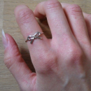 Bague nœud en argent 925/000 rhodié. Noeud  Adolescent Adulte Femme Fille Indémodable Symboles 