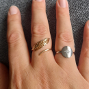 Bague en argent 925 rhodié avec motif étoile sertie d'un oxyde de zirconium blanc. Etoile Rond  Adolescent Adulte Femme Fille Indémodable Nature 