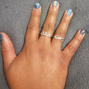 Bague infini en argent 925/000 rhodié sertie d'oxydes de zirconium blancs. Infini  Adolescent Adulte Femme Fille Indémodable Symboles 