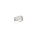 Bague en argent 925/000 rhodié et oxyde de zirconium.  Adulte Femme Indémodable 