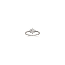 Bague étoile en argent 925/000 rhodié et oxyde de zirconium. Etoile  Adolescent Adulte Femme Fille Indémodable Nature Symboles 