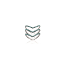 Bague en argent 925/000 rhodié et turquoise synthétique. Large  Adulte Femme Indémodable 
