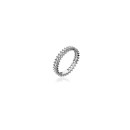 Bague alliance en argent 925/000 rhodié et oxyde de zirconium. Alliance Anneau  Adolescent Adulte Femme Fille Indémodable 