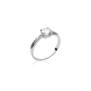 Bague en argent 925/000 rhodié pavée d'oxydes de zirconium blancs. Alliance Anneau Carré Strass  Adolescent Adulte Femme Fille Indémodable 