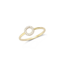 Bague cercle en plaqué or et oxyde de zirconium. Cercle Rond  Adolescent Adulte Femme Fille Indémodable 