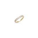 Bague alliance en plaqué or 18 carats sertie d'oxydes de zirconium blancs. Alliance Anneau  Adolescent Adulte Femme Fille Indémodable 
