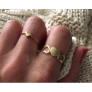 Bague coeurs ajourée en plaqué or. Coeur  Adulte Amour Femme Indémodable 