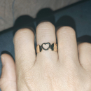 Bague coeurs ajourée en plaqué or. Coeur  Adulte Amour Femme Indémodable 