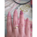 Bague Plume en plaqué or jaune 18 carats. Anneau Plume  Adulte Femme Indémodable Religion 