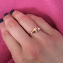 Bague Plume en plaqué or jaune 18 carats. Anneau Plume  Adulte Femme Indémodable Religion 