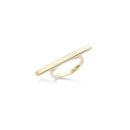 Bague tige en plaqué or jaune 18 carats.  Adolescent Adulte Femme Fille Indémodable 
