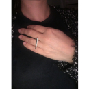 Bague tige en plaqué or jaune 18 carats.  Adolescent Adulte Femme Fille Indémodable 