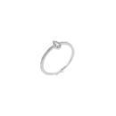 Bague en argent 925/000 rhodié surmontée d'un goutte sertie de deux oxydes de zirconium blancs.
 Goutte Strass  Adolescent Adulte Femme Fille Indémodable 