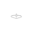 Bague en argent 925/000 rhodié surmontée d'un goutte sertie de deux oxydes de zirconium blancs.
 Goutte Strass  Adolescent Adulte Femme Fille Indémodable 