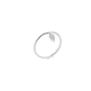 Bague avec pendant goutte en argent 925/000 rhodié sertie de deux oxydes de zirconium blancs. 
 Goutte Strass  Adolescent Adulte Femme Fille Indémodable 