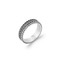 Bague pour homme en forme de chaîne en argent 925/000.  Adolescent Adulte Garçon Homme Indémodable 