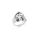 Bague en forme de tête de lion en argent 925/000. Lion  Adolescent Adulte Animaux Garçon Homme Indémodable 