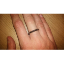 Bague alliance en plaqué or 18 carats et émail. Alliance Anneau  Adolescent Adulte Femme Fille Indémodable 
