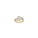 Bague en plaqué or et oxyde de zirconium.  Adulte Femme Indémodable 