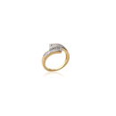 Bague en plaqué or et oxyde de zirconium.  Adulte Femme Indémodable 