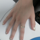 Bague en plaqué or 18 carats sertie d'oxydes de zirconium blancs. Alliance  Adulte Femme Indémodable 