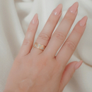 Bague en plaqué or jaune 18 carats sertie turquoise synthétique. Triangle  Adulte Femme Indémodable 