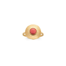 Bague en plaqué or et pierre synthétique. Rond  Adolescent Adulte Femme Fille Indémodable 