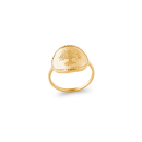 Bague pastille ronde avec motif arbre de vie en plaqué or 18 carats. Arbre Rond  Adolescent Adulte Femme Fille Indémodable Nature Symboles 