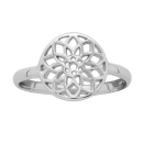 Bague attrape rêves en argent 925/000 rhodié. Attrape-rêve Rond  Adolescent Adulte Femme Fille Indémodable Symboles 