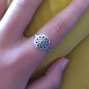 Bague attrape rêves en argent 925/000 rhodié. Attrape-rêve Rond  Adolescent Adulte Femme Fille Indémodable Symboles 