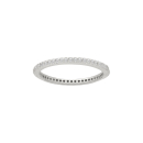 Bague en argent 925/000 rhodié sertie d'oxydes de zirconium blanc. Anneau Strass  Adolescent Adulte Femme Fille Indémodable 