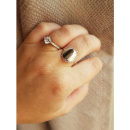 Bague soleil en argent 925/000 rhodié. Rond Soleil  Adolescent Adulte Femme Fille Gravure Indémodable Nature 