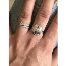 Bague soleil en argent 925/000 rhodié. Rond Soleil  Adolescent Adulte Femme Fille Gravure Indémodable Nature 