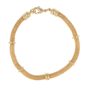 Bracelet composé d'une chaîne en plaqué or jaune 18 carats.  Adolescent Adulte Femme Fille Indémodable 