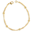 Bracelet composé d'une chaîne torsadée en plaqué or jaune 18 carats.  Adolescent Adulte Femme Fille Indémodable 