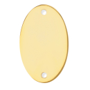 Pendentif médaille ovale pour bracelet chaîne en plaqué or jaune 18 carats. Ovale  Adolescent Adulte Femme Fille Gravure Indémodable 