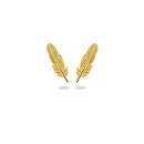 Boucles d'oreilles plumes en plaqué or. Plume Puce  Adolescent Adulte Femme Fille Indémodable Nature 