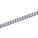 Collier chaîne maille gourmette en argent 925/000 rhodié.  Adolescent Adulte Femme Fille Indémodable 